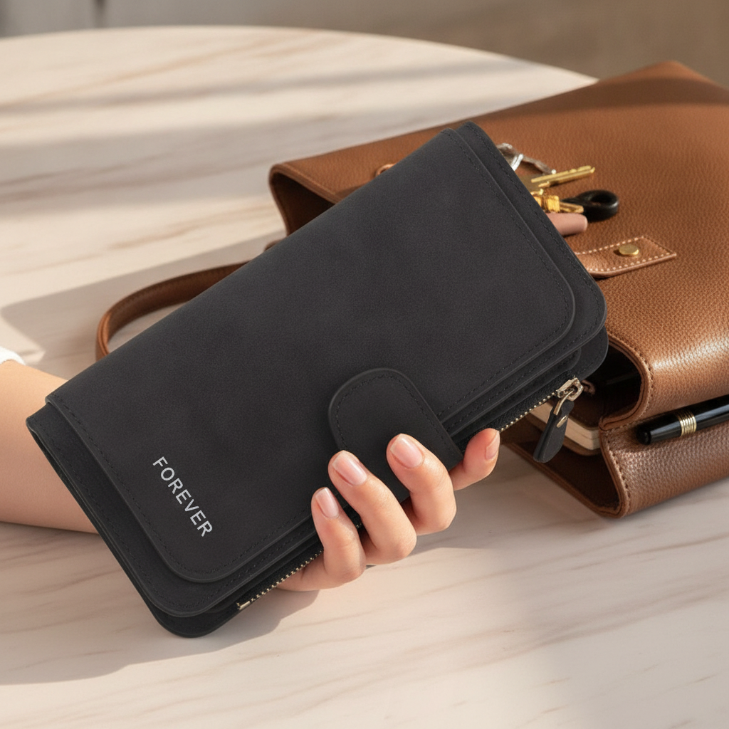 Cartera Efecto Ante para Mujer – Corta o Larga