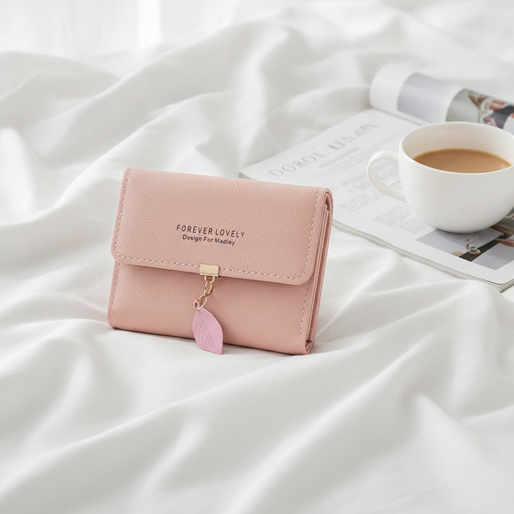 Cartera Pequeña Tríptica con Colgante para Mujer