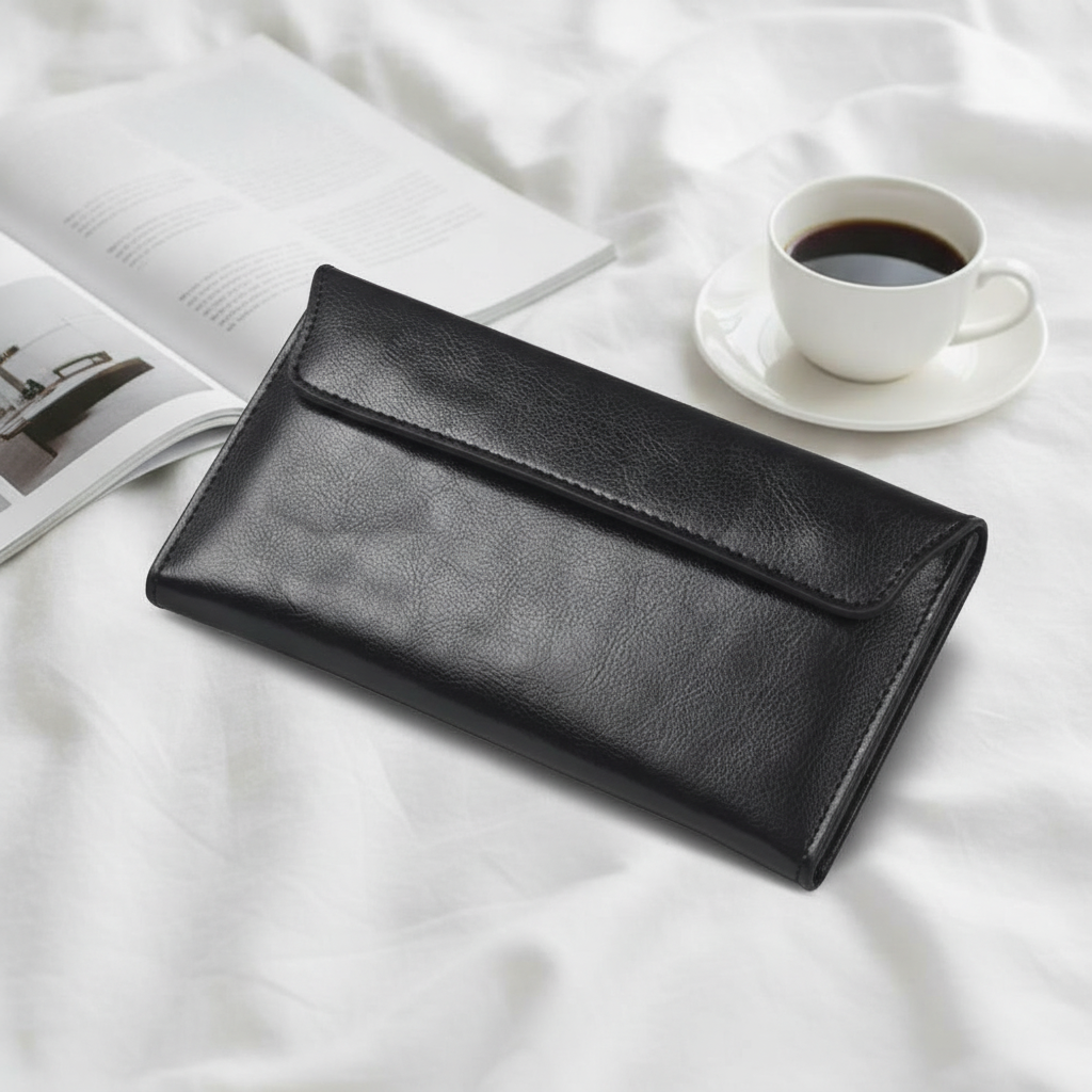 Cartera Larga con Solapa Elegante para Mujer