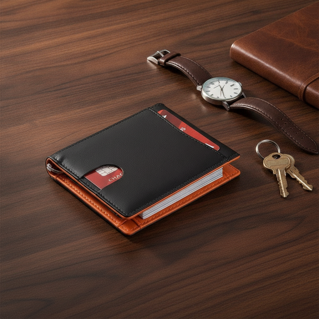 Cartera Slim con Clip para Billetes y RFID para Hombre