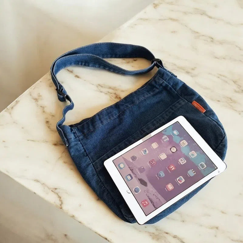 Bolso Bandolera Denim Oscuro Vintage