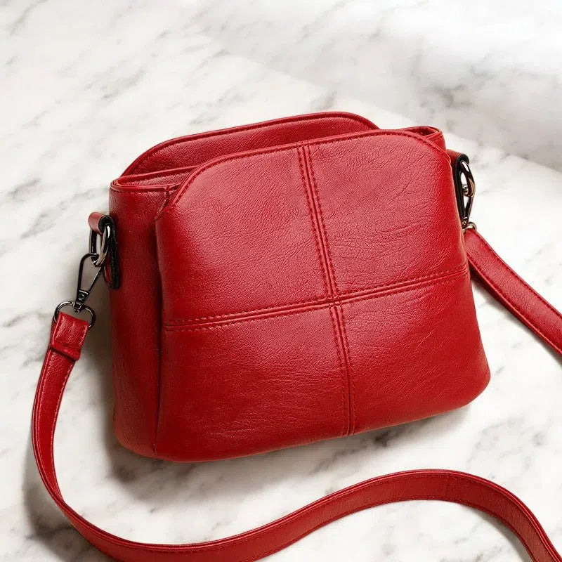 Bolso Bandolera PU Rojo Cubo