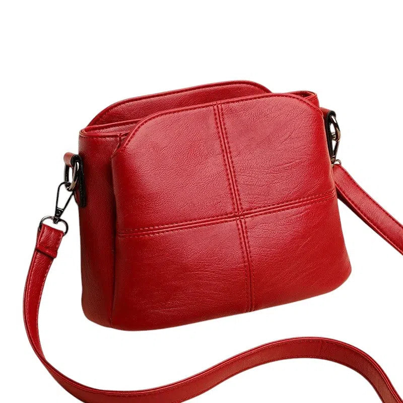 Bolso Bandolera PU Rojo Cubo