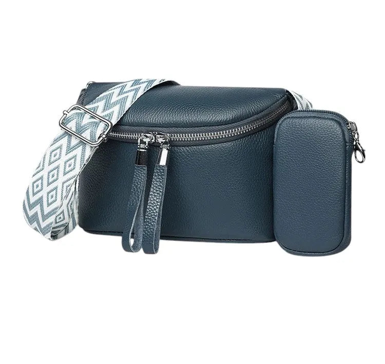 Bolso Bandolera de Cuero Genuino para Mujer