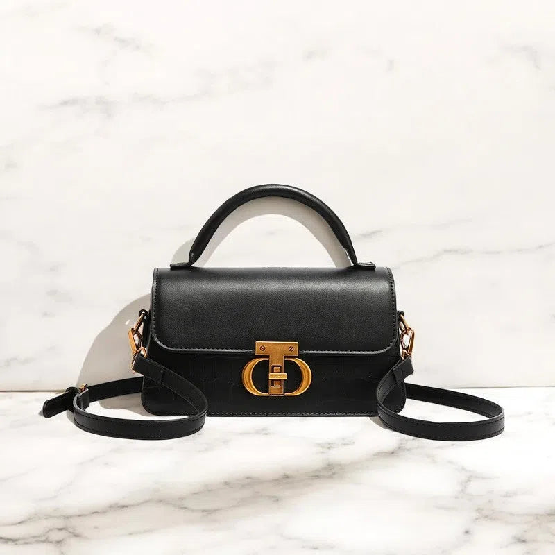 Bolso Bandolera de Cuero PU Negro