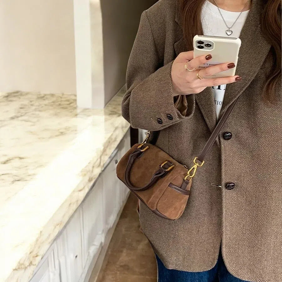 Bolso Bandolera de Gamuza Minimalista