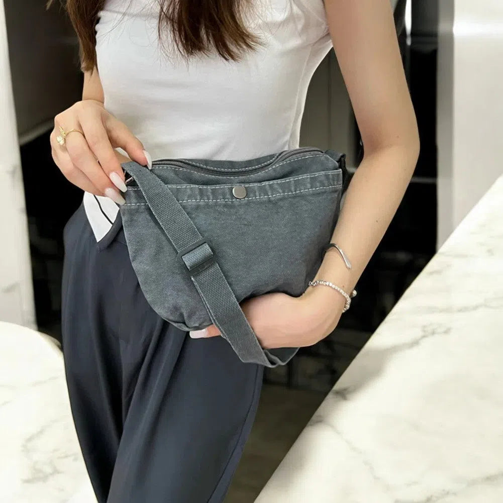 Bolso Bandolera de Lona Estilo Casual