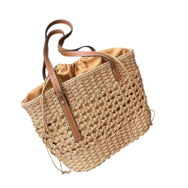 Bolso Bandolera de Rafia Tejido