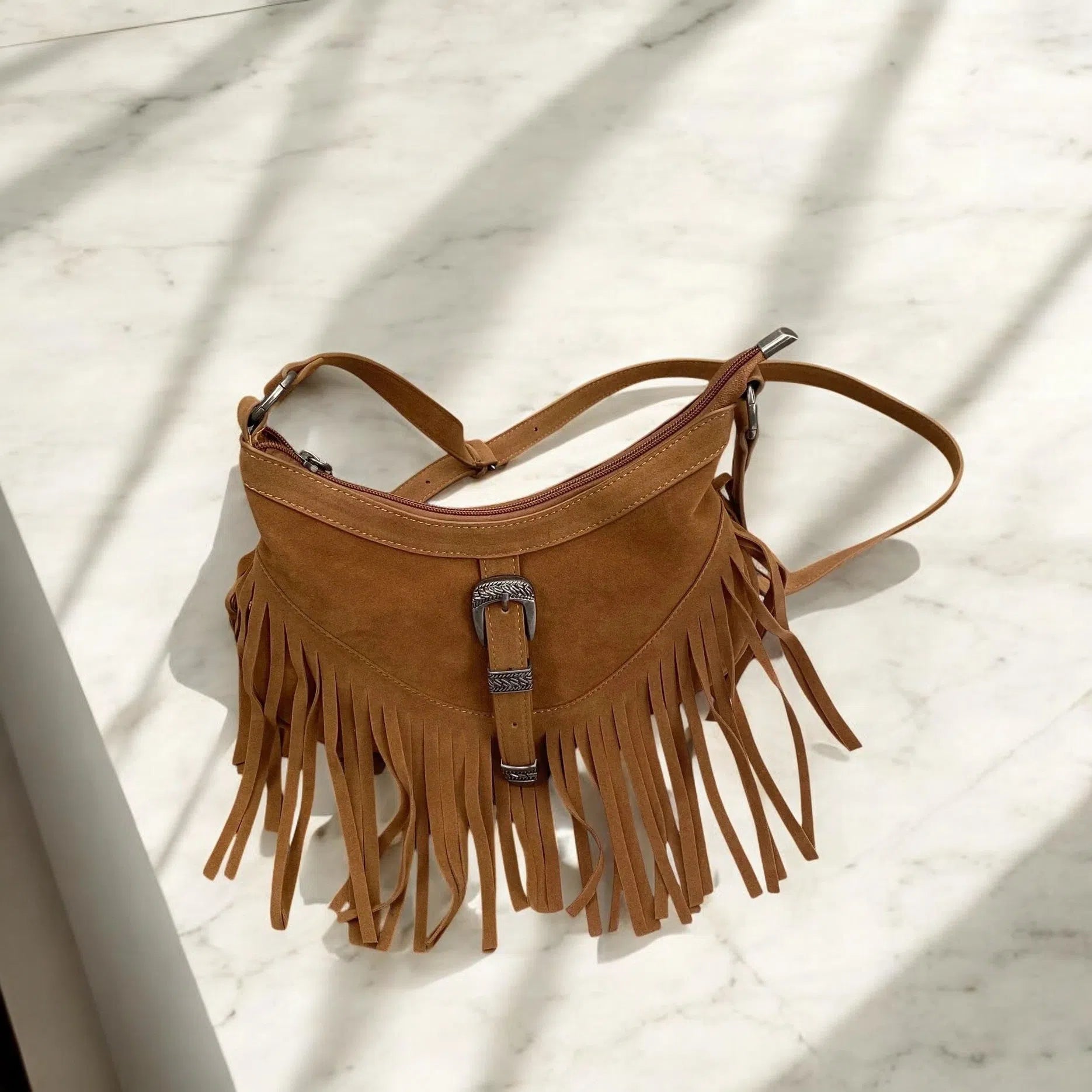 Bolso Flecos Estilo Tote Elegante