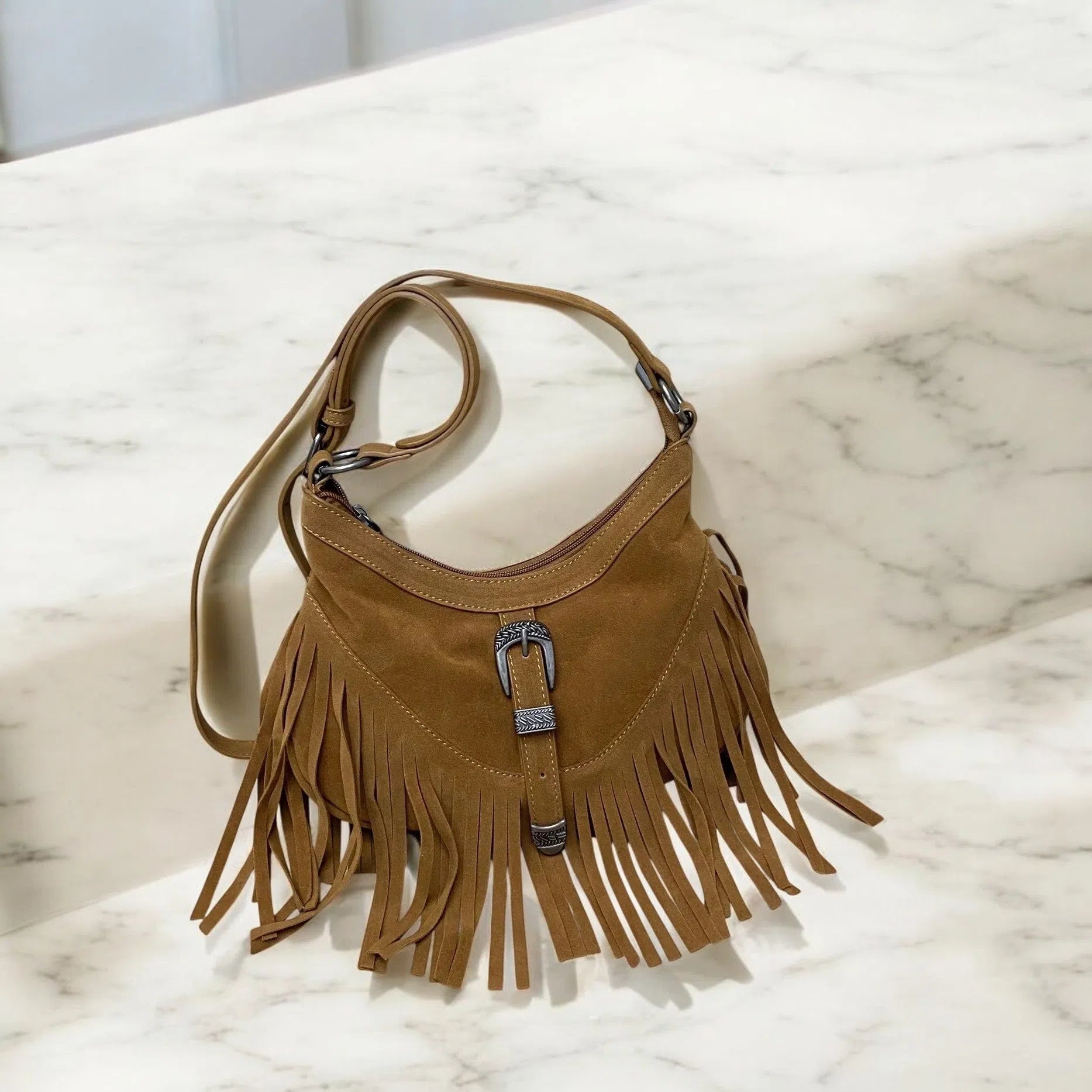 Bolso Flecos Estilo Tote Elegante