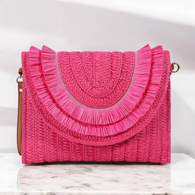 Bolso Rafia Estilo Tote de Colores