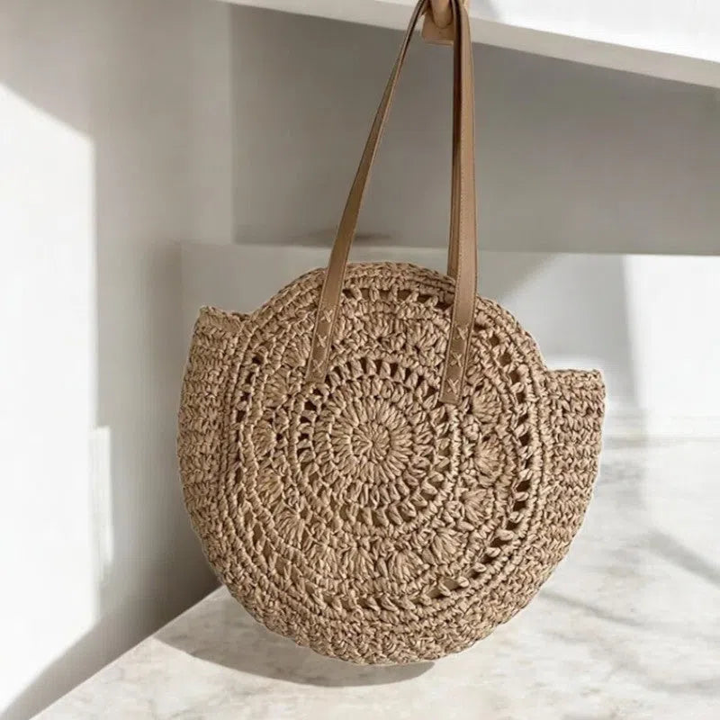 Bolso Rafia Redondo de Playa