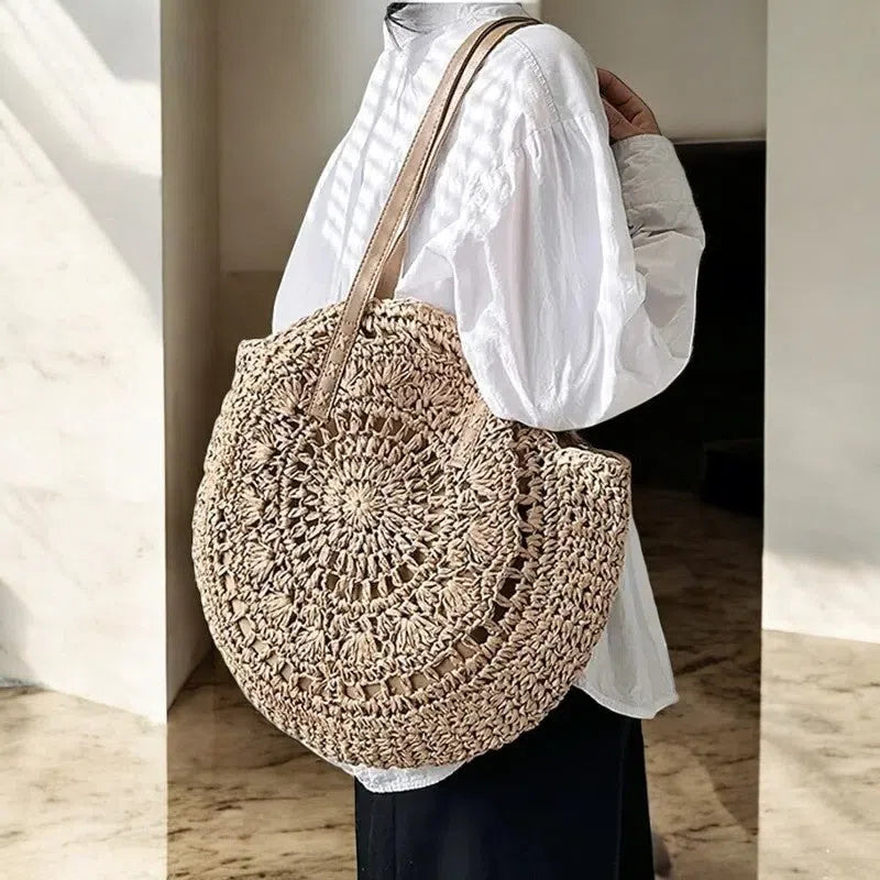 Bolso Rafia Redondo de Playa
