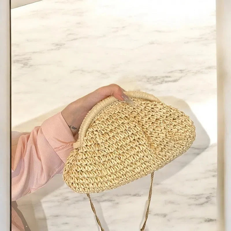Bolso Rafia con Cadena