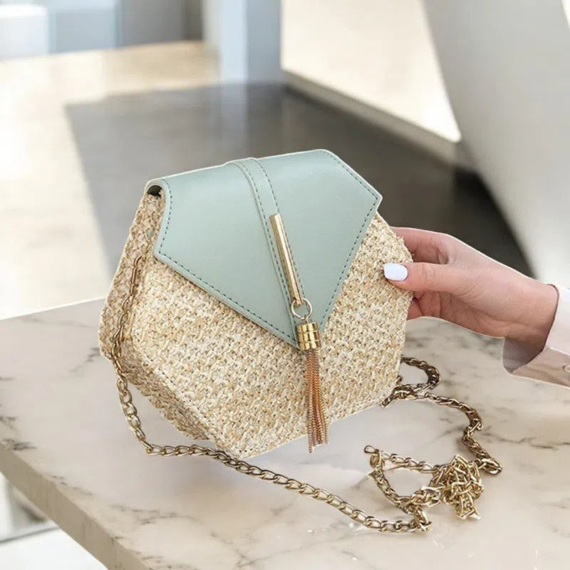 Bolso Rafia en Hexágono