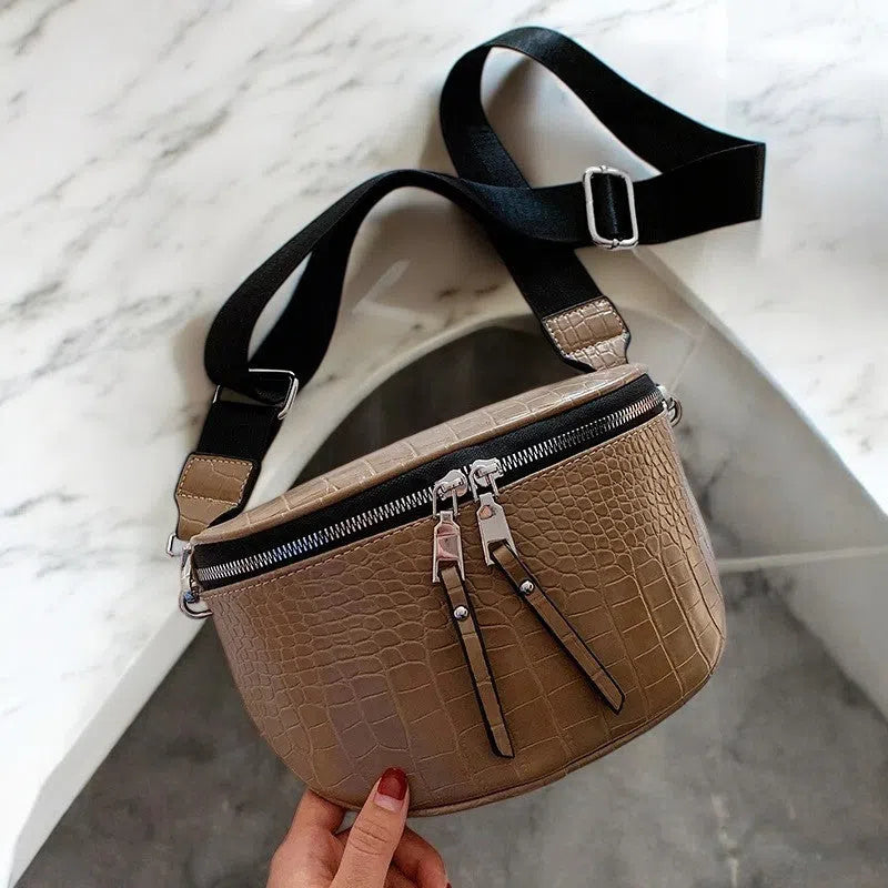 Bolso Riñonera Diseño Cocodrilo de Colores