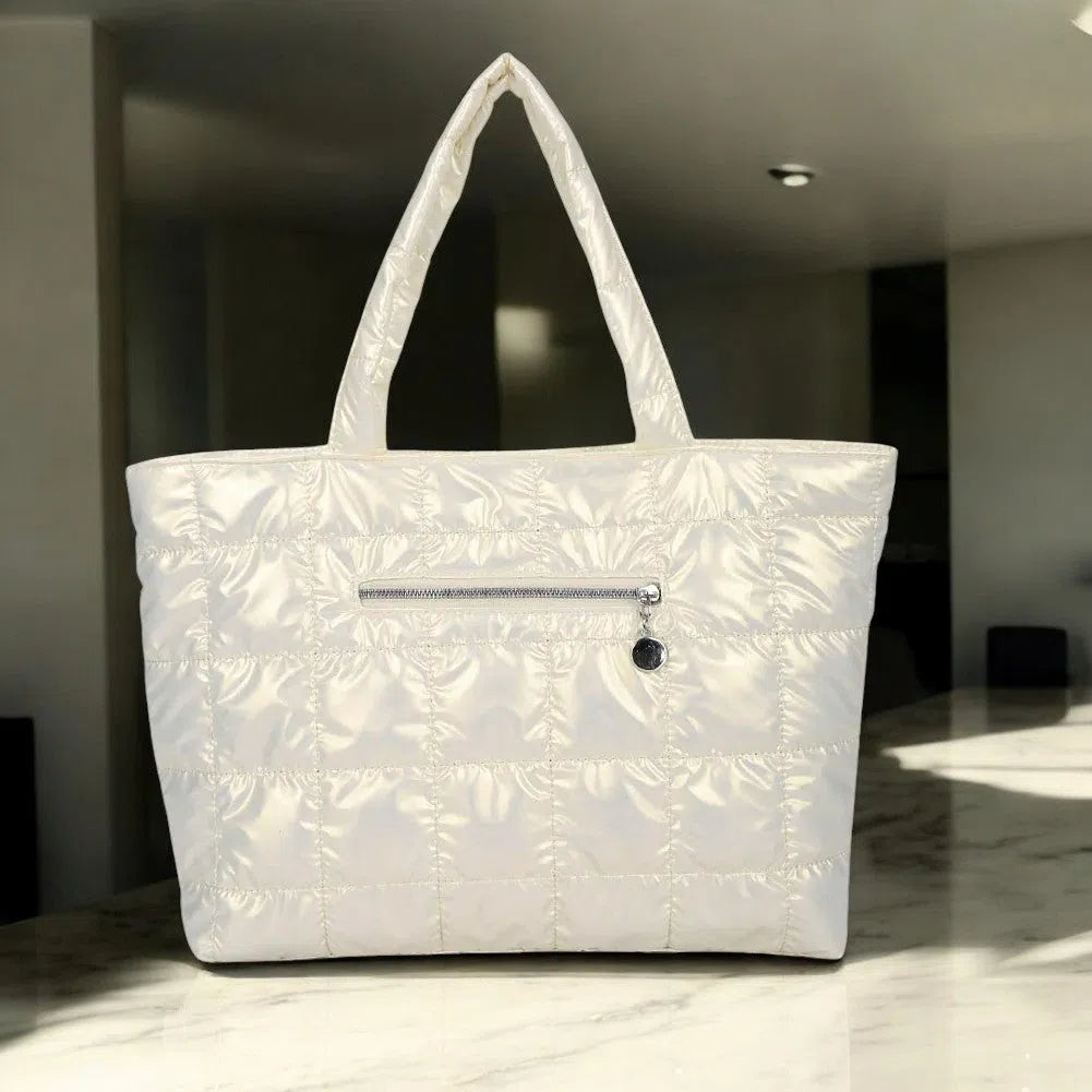 Bolso Shopper Acolchado Metalizado Básicos