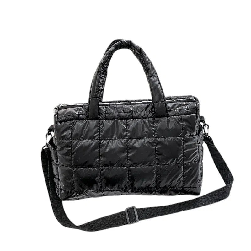 Bolso Shopper Acolchado Nylon Resistente Colores Básicos