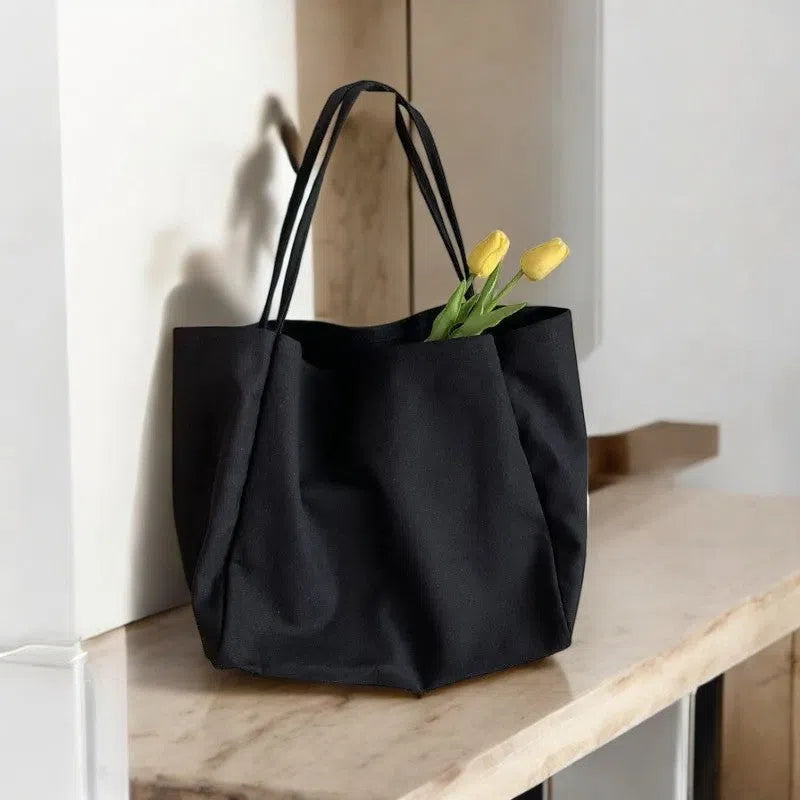 Bolso Shopper Amplio Elegante Negro
