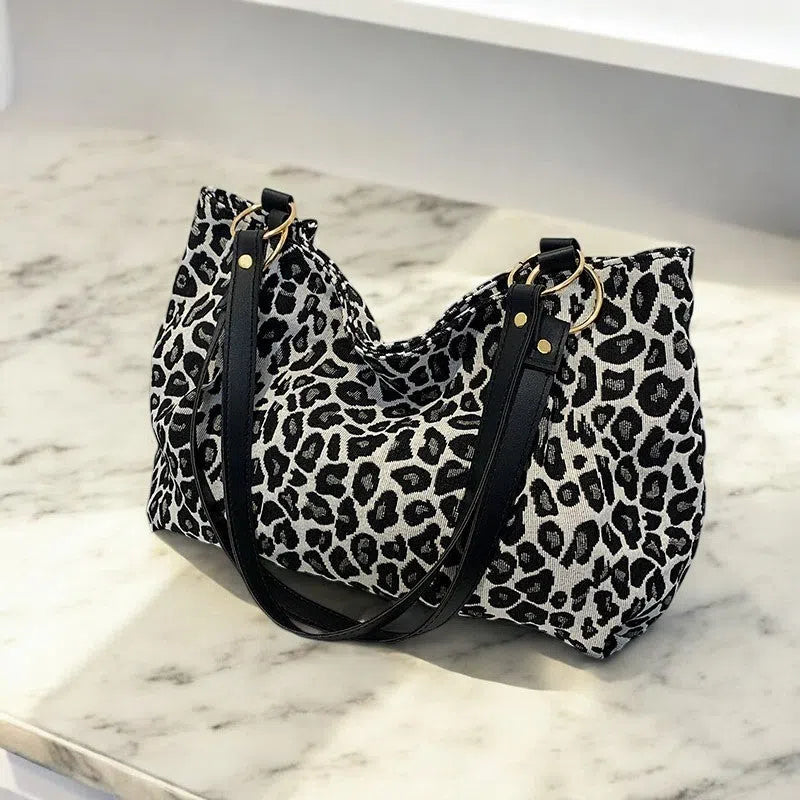 Bolso Shopper Estampado de Leopardo