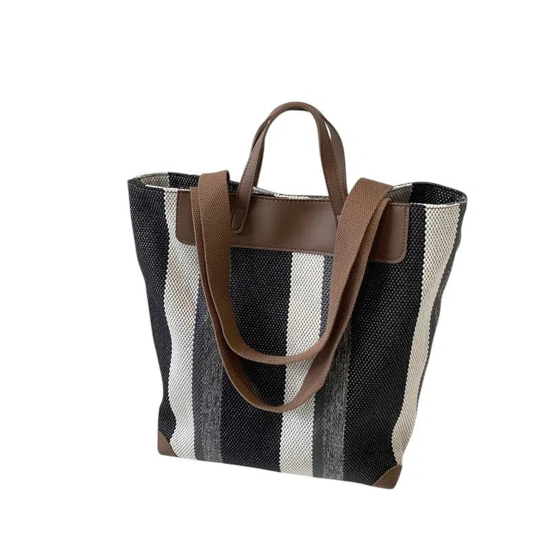 Bolso Shopper Rayas Bucket Tricolor