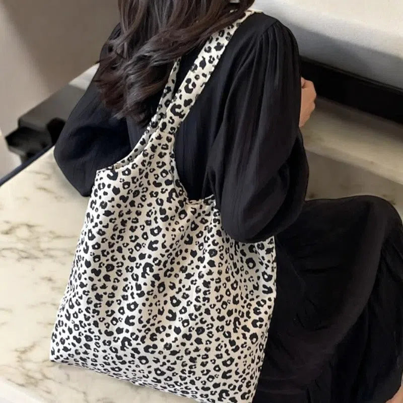 Bolso Shopper de Lona Leopardo