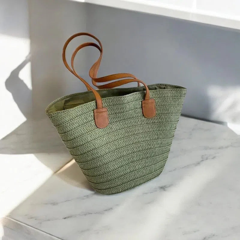 Bolso Shopper de Rafia Elegante