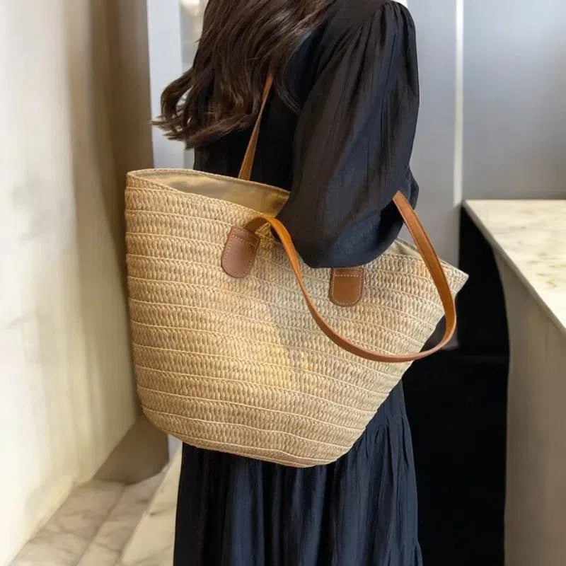 Bolso Shopper de Rafia Elegante