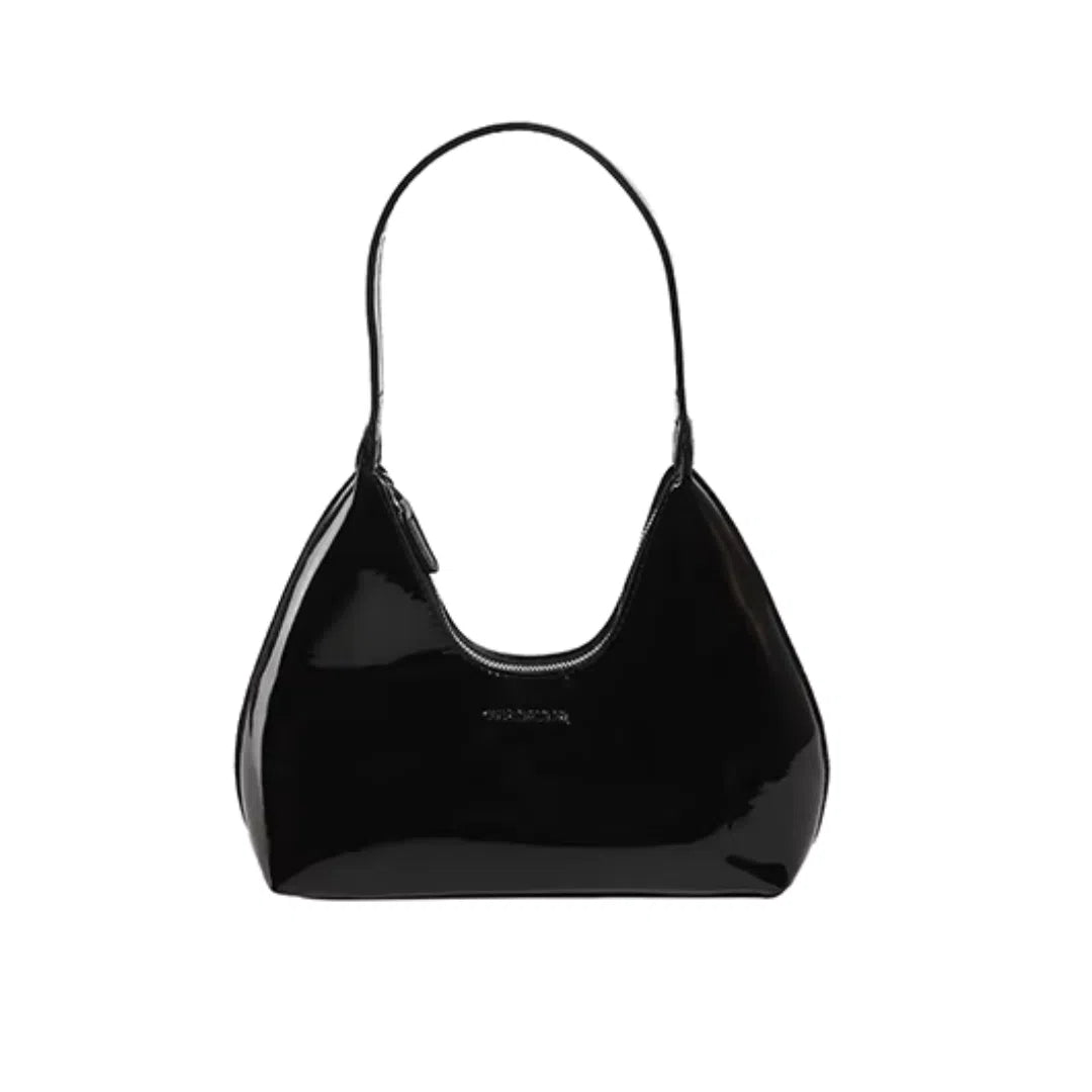Bolso Tote Bag Efecto Espejo Negro