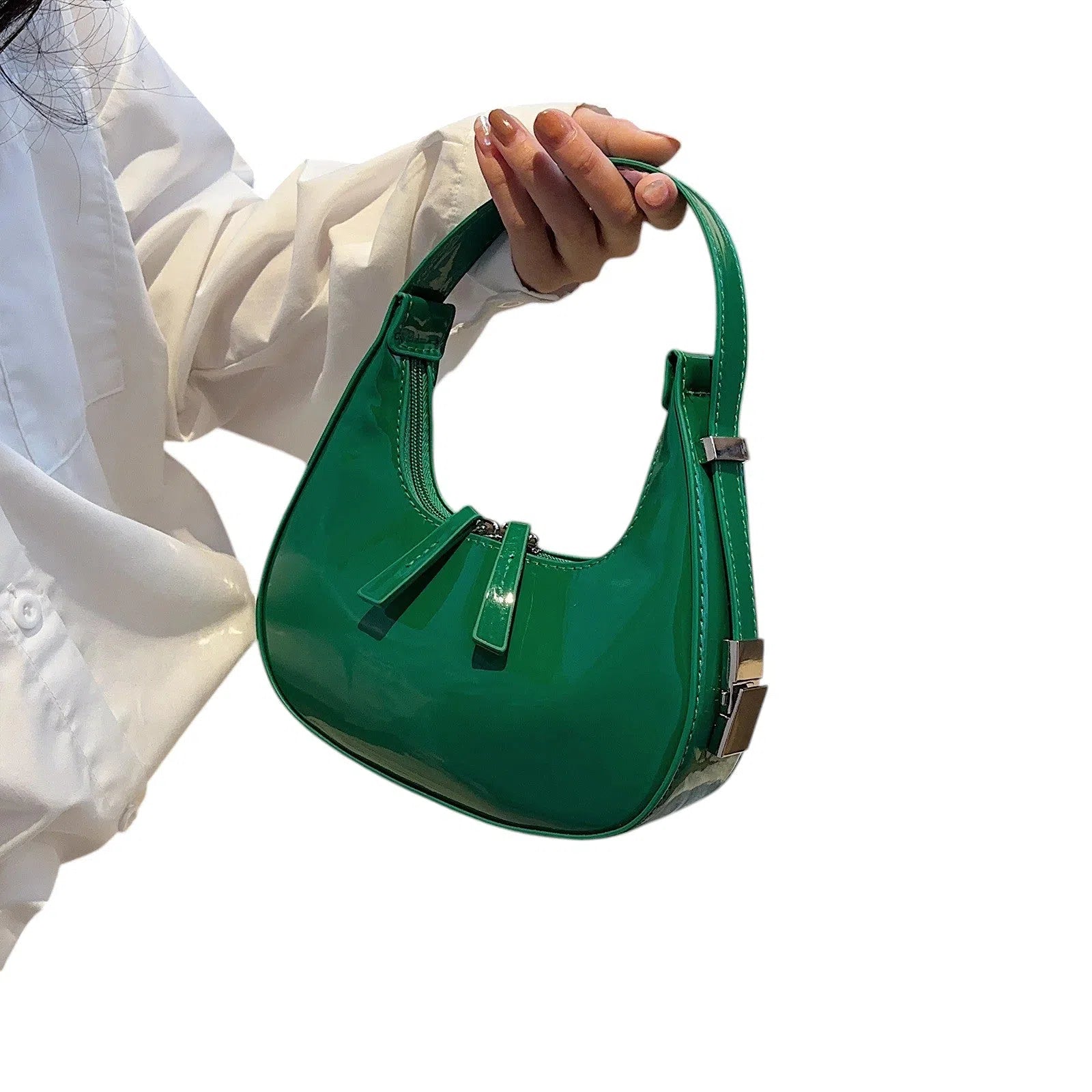 Bolso Tote Bag Efecto Espejo Verde