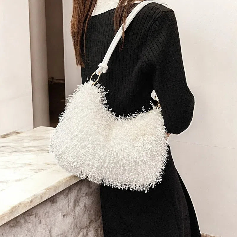 Bolso Tote Bag Peluche Suave Básicos