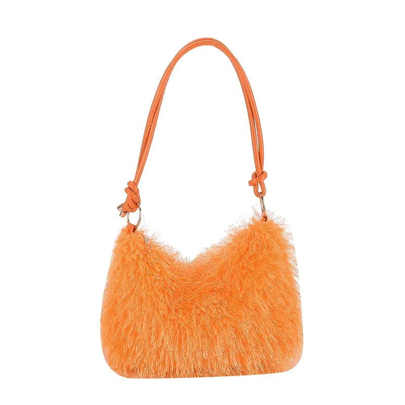 Bolso Tote Bag Peluche Suave Colores