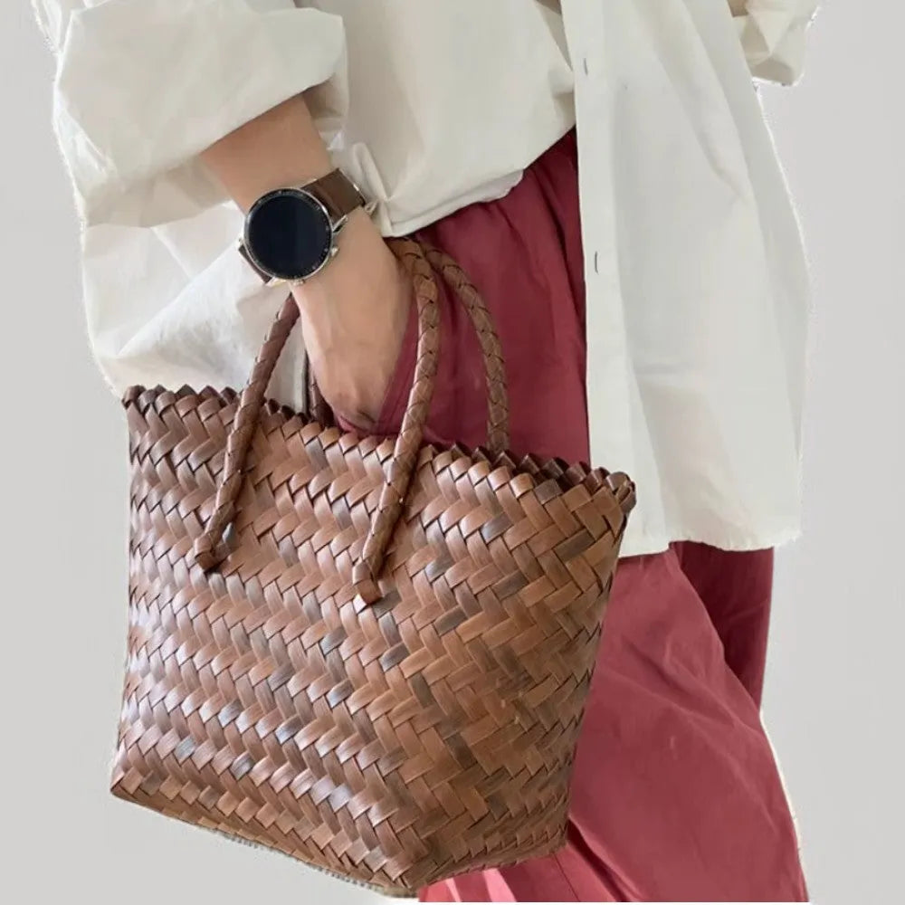 Bolso Tote Tejido de Capazo