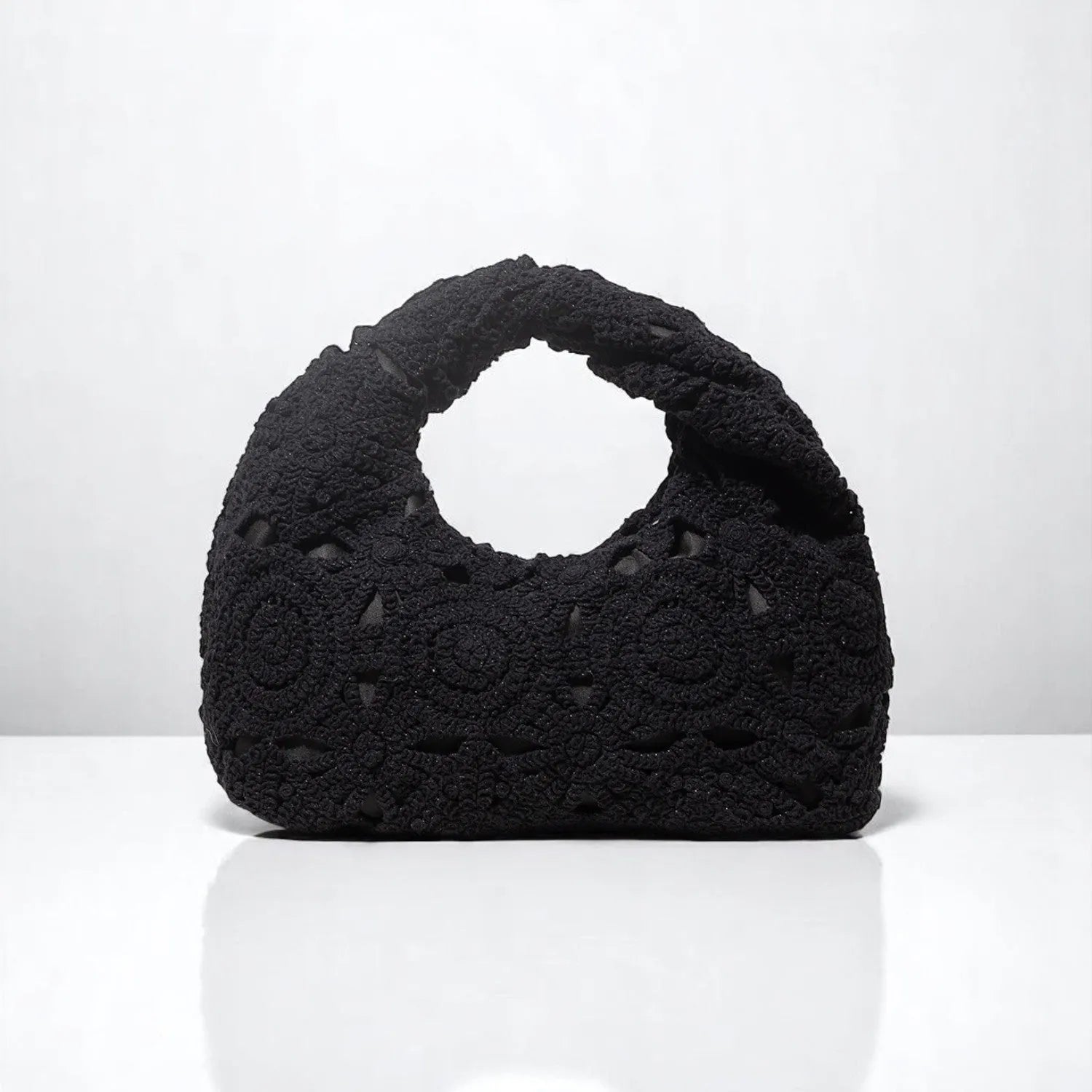 Bolso Tote Trenzado para Mujer Negro