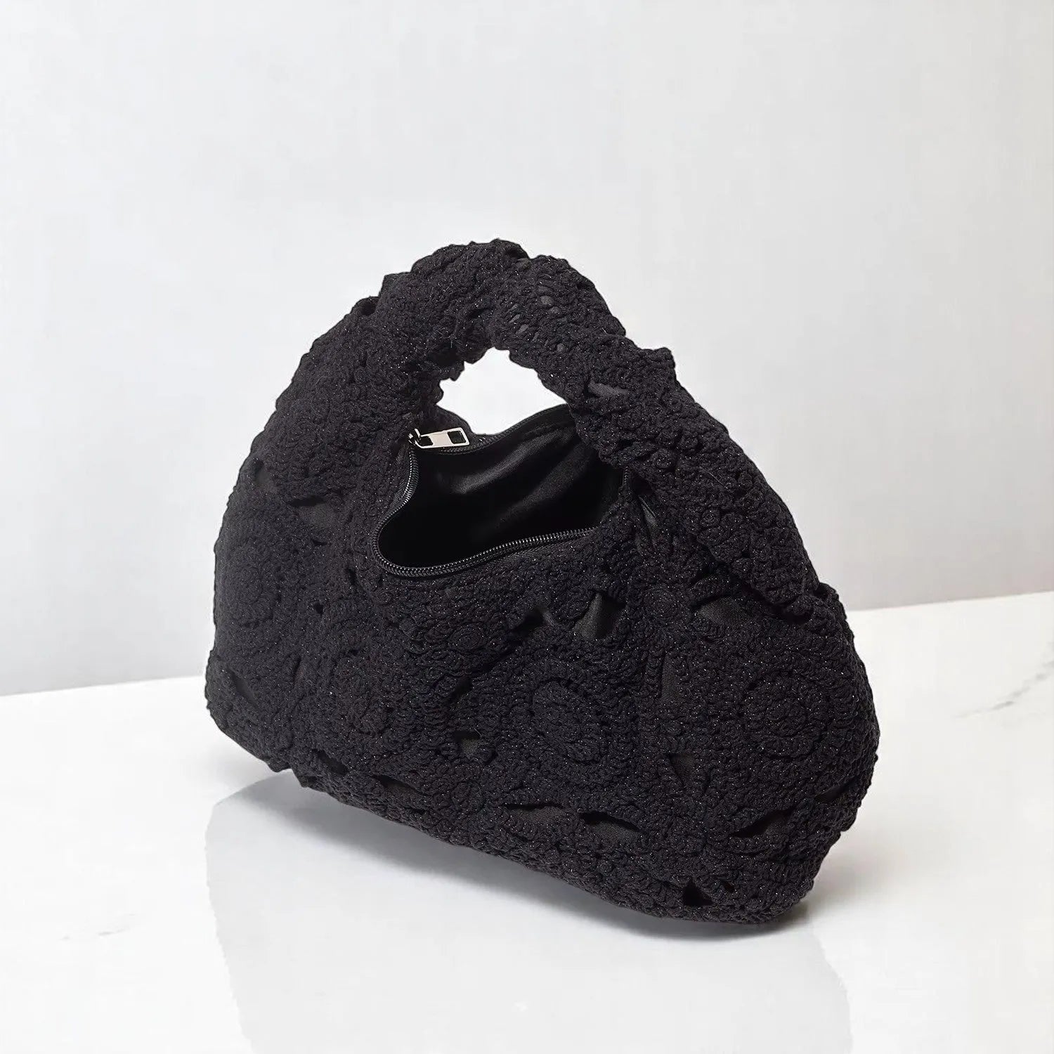 Bolso Tote Trenzado para Mujer Negro