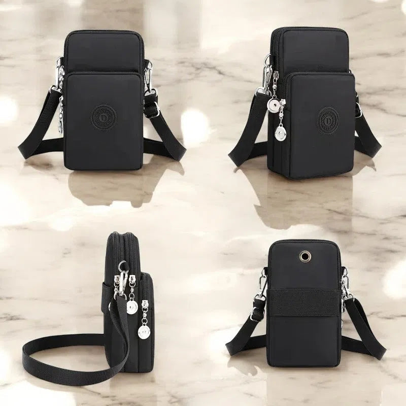 Bolso para Móvil de Nylon Negro