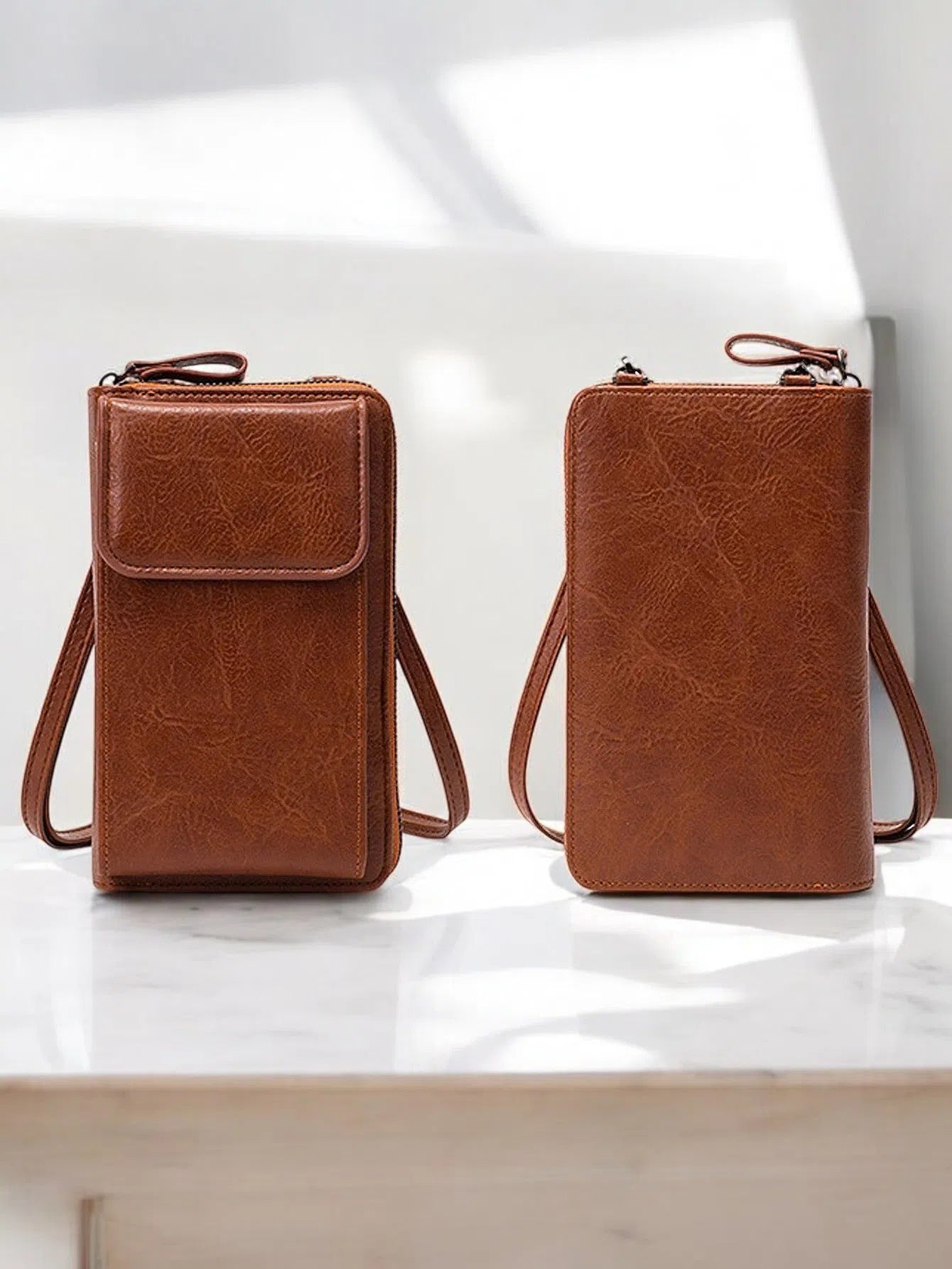 Bolso para Móvil y Cartera de Piel