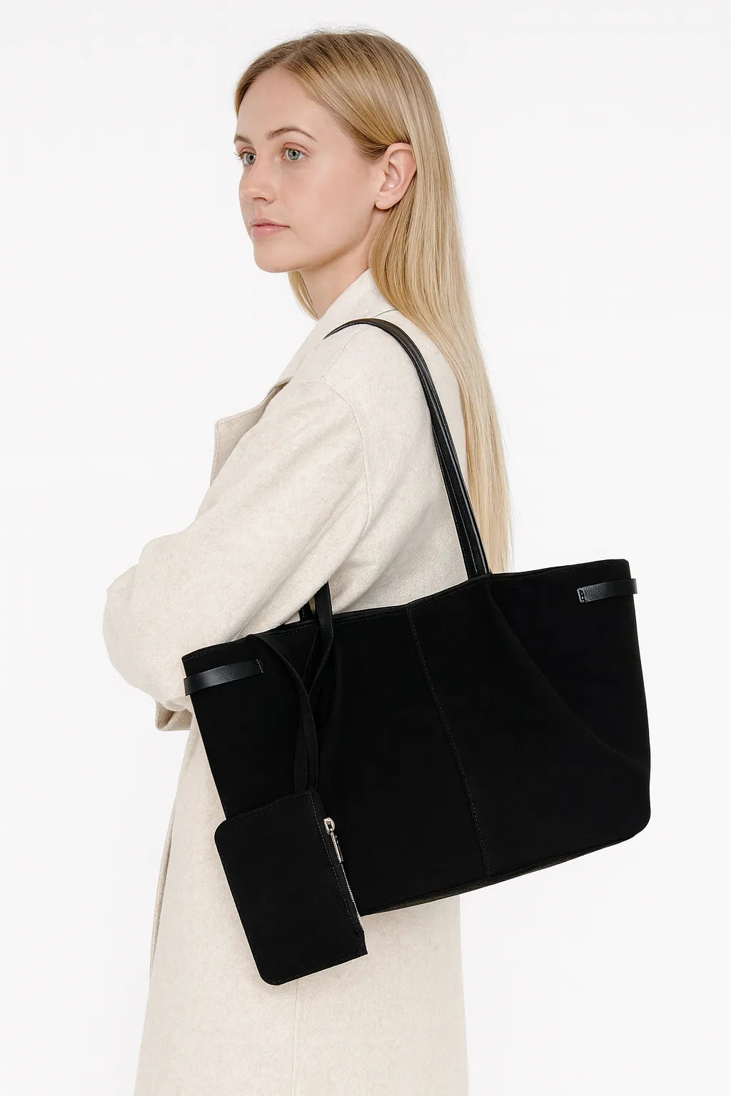 Bolso Shopper de Gamuza Sintética – Elegancia Casual para Mujer