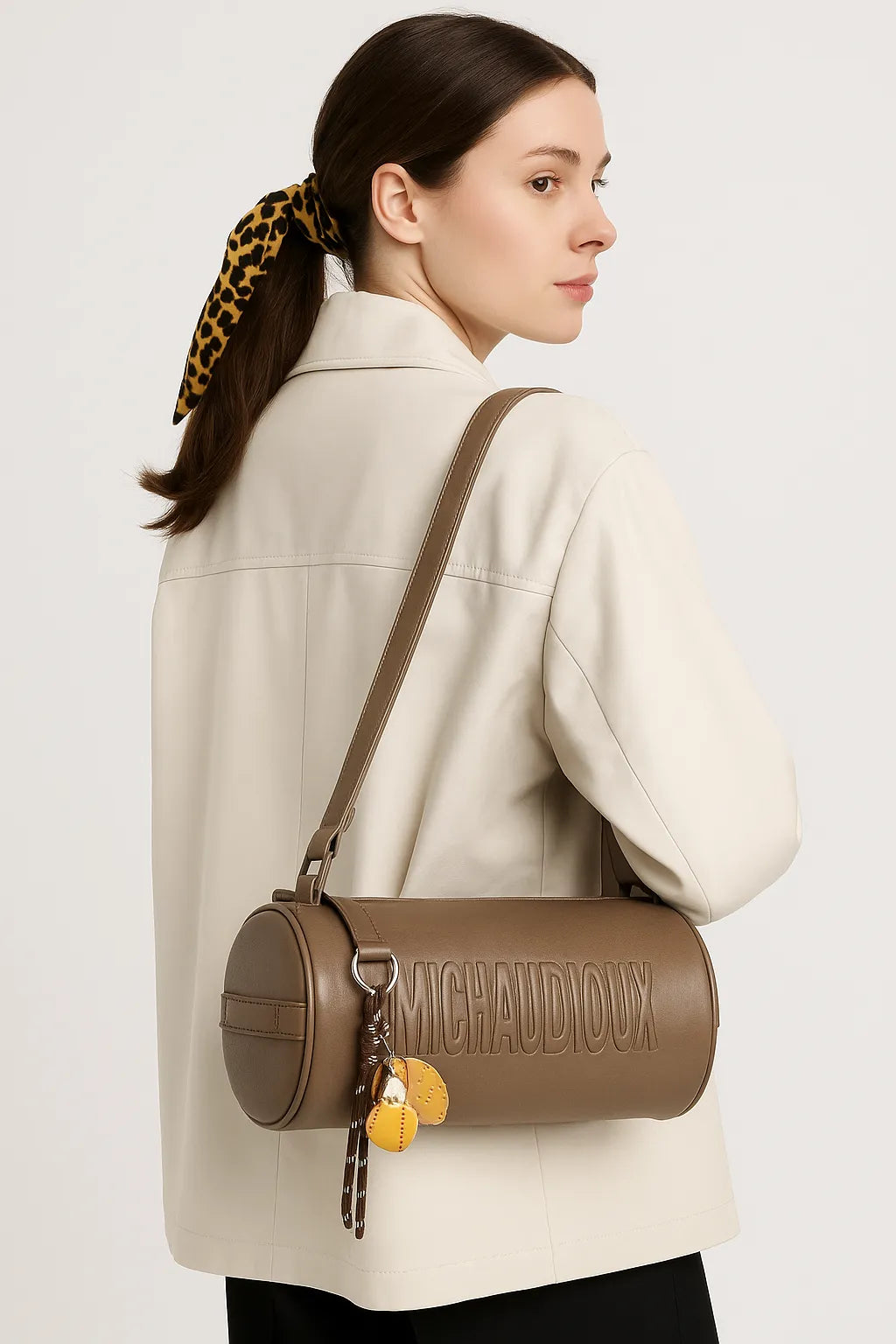 Bolso Bandolera Cilíndrico de Lujo Multifuncional