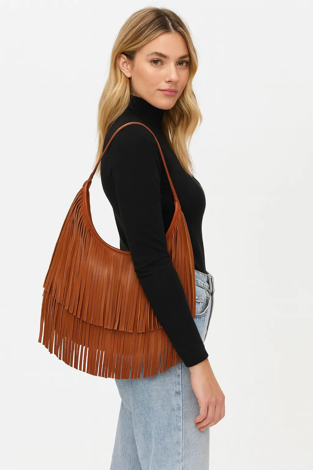 Bolso de Flecos en PU Suave – Estilo Fashion y Versátil para Mujer