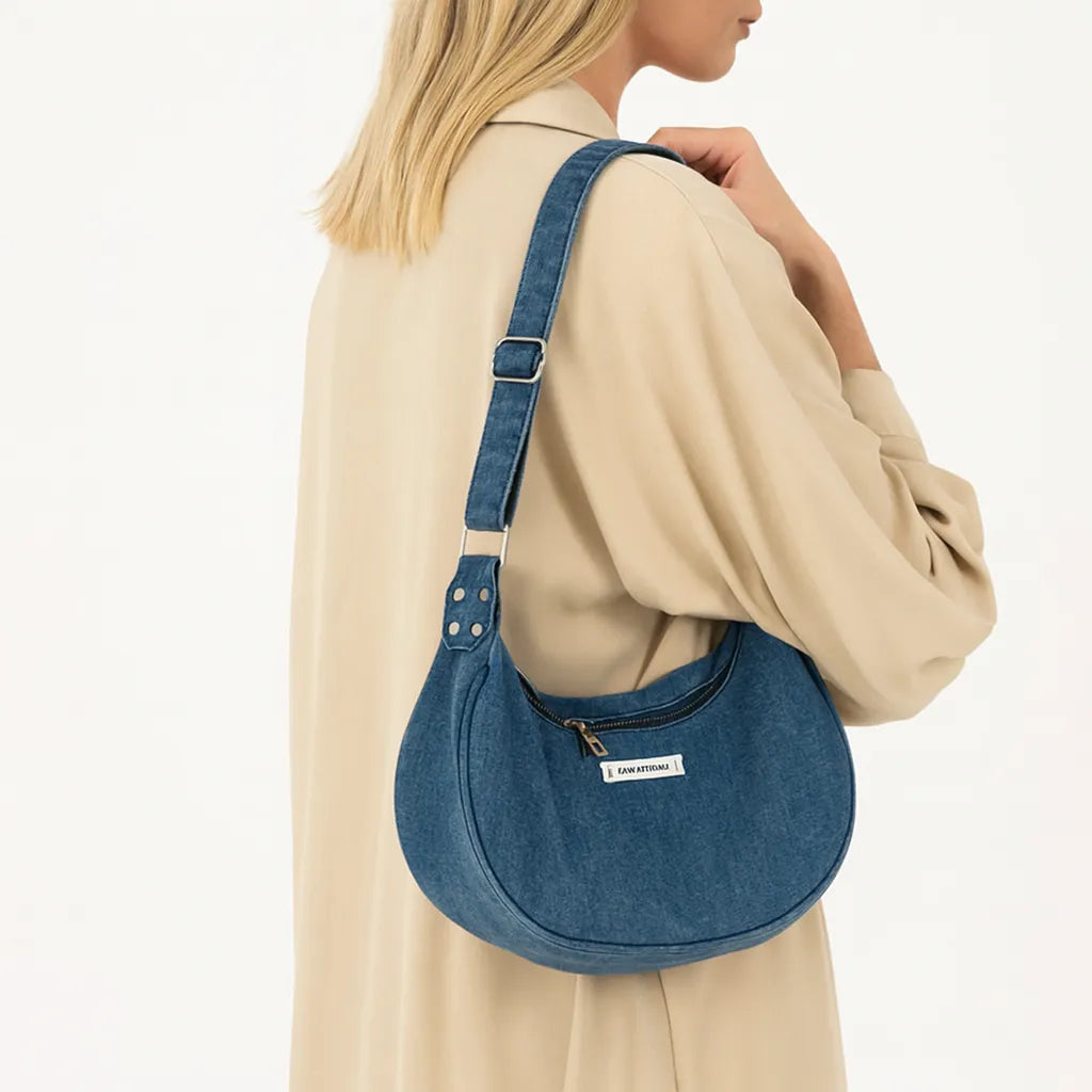 Bolso Tote Hobo de Denim – Casual y Funcional para Mujer