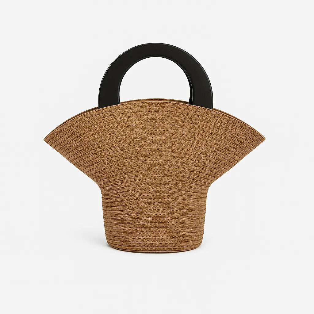 Bolso de Rafia con Diseño de Sombrero – Artesanal, Chic y Perfecto para Verano