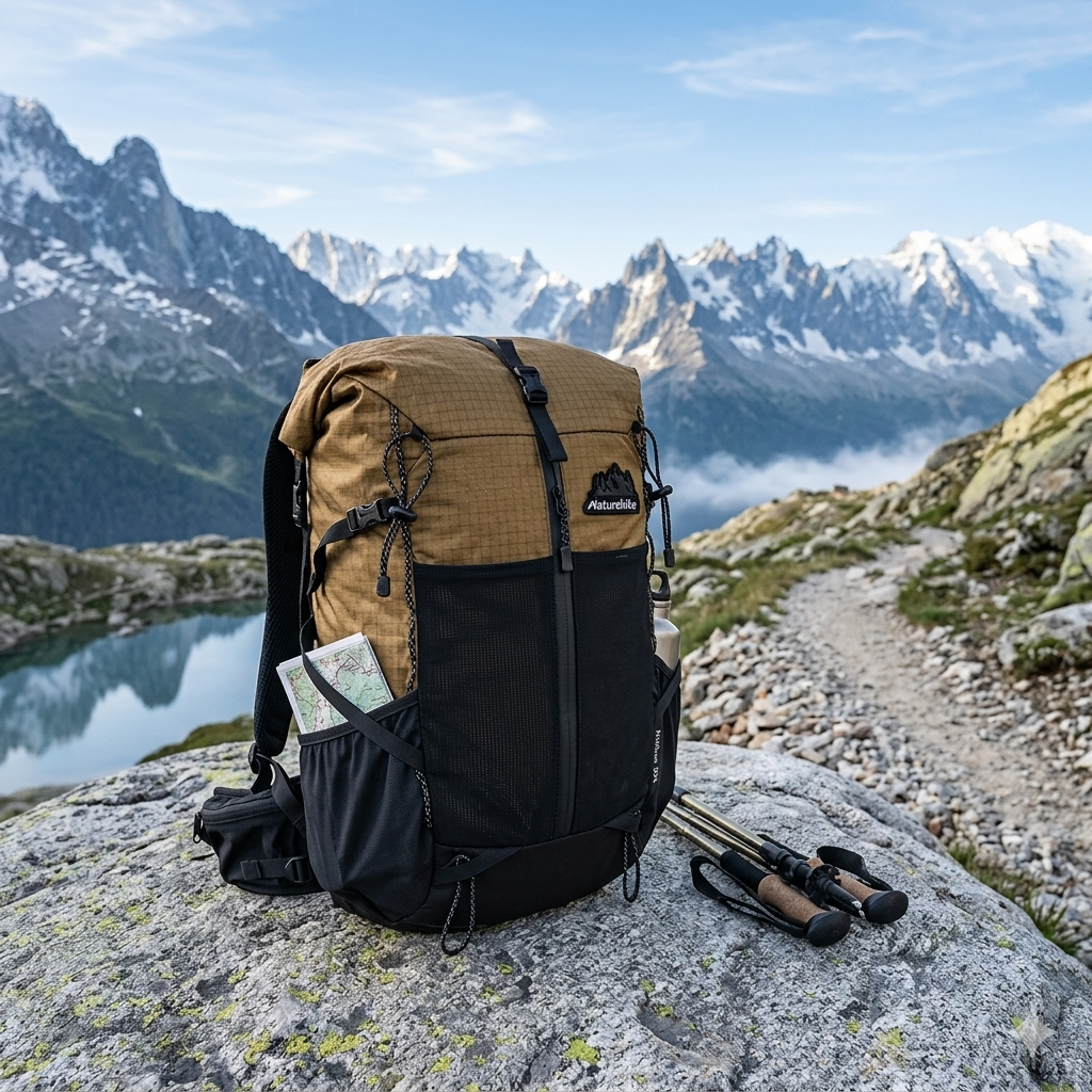 Naturehike 30+5L Outdoor Backpack Brown – Expandable, Comfortable, and Breathable