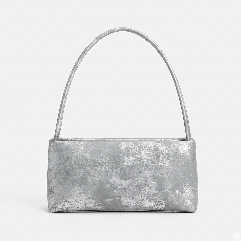 Silver Baguette Bag for Women - Elegant, Lightweight, and Versatile