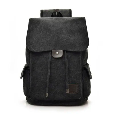 Large Capacity Preppy Canvas Backpack – Casual Style and Everyday Functionality