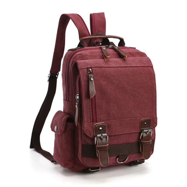 Urban Canvas Backpack with Flap – Modern Style and Everyday Functionality