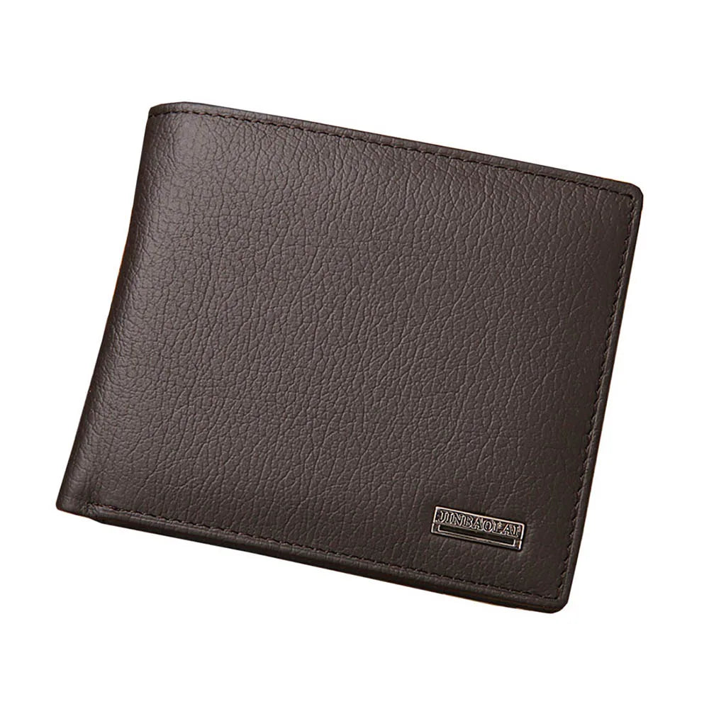 Cartera Clásica de Piel Genuina para Hombre - Marrón