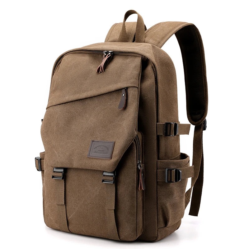 Unisex Compact Canvas Backpack – Lightweight, Classic, and Functional