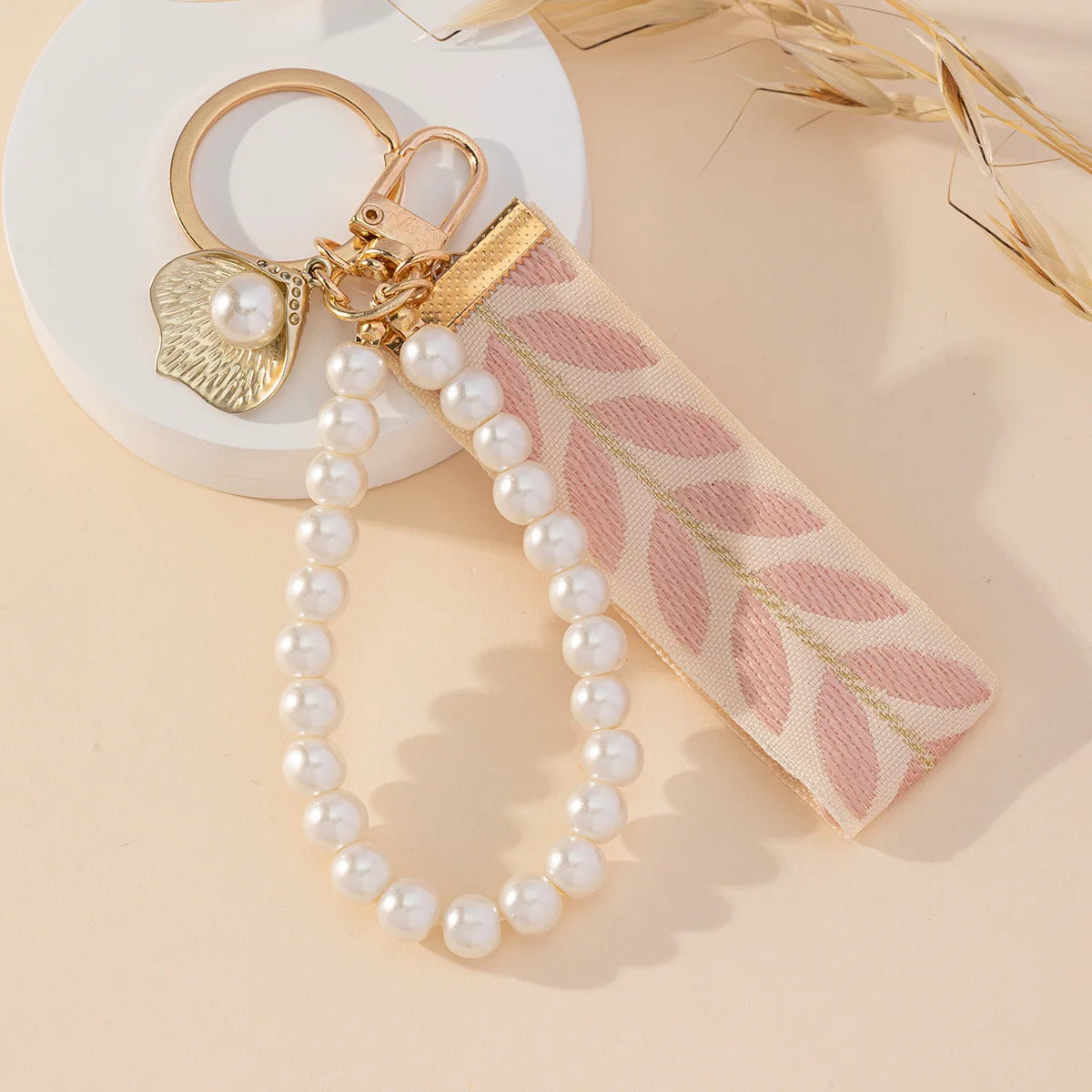 Charm Creativo Stmanya – Llavero con Perlas y Cinta para Bolso y Coche