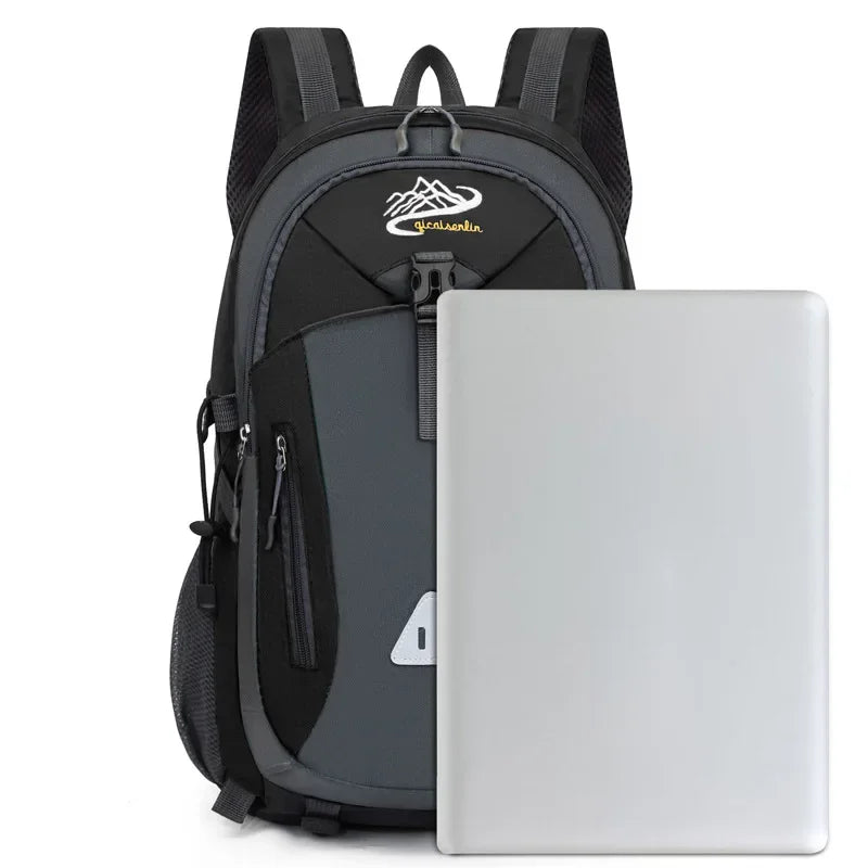 Unisex Waterproof Backpack 20-35L Black – Durable and Versatile